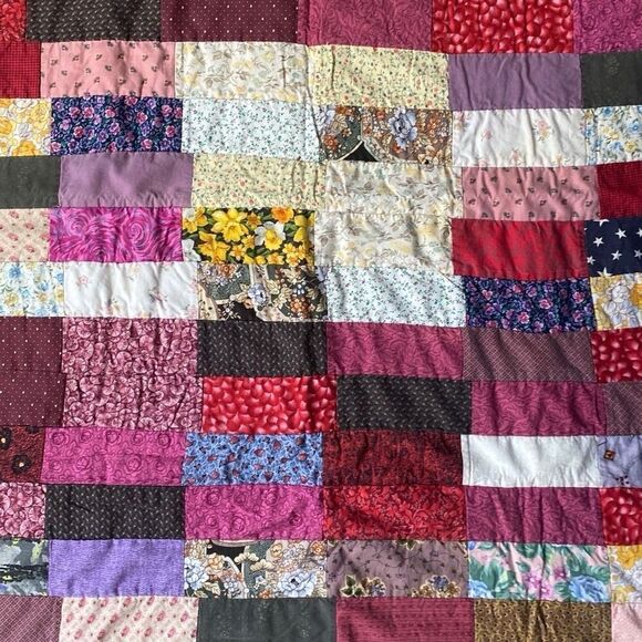 Vintage Handmade Baby Quilt clowns circus lap blanket 32x40 - Picture 7 of 7